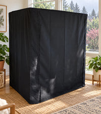 Sauna Dust Cover shown in a sauna setting