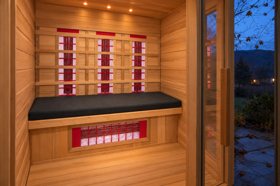 Sauna Cushion - Health Mate Saunas shown on sauna seating