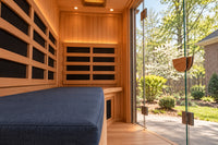 Sauna Cushion - Clearlight Saunas shown on sauna seating