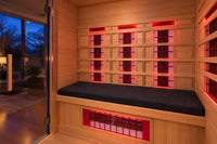 Sauna Cushion - Sunlighten shown in a sauna setting