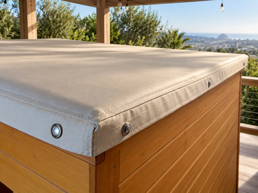 Sauna (Roof Only) Cover shown in a sauna setting