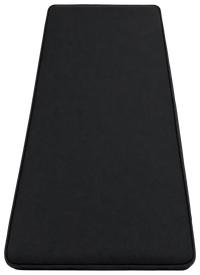Black sauna cushion viewed from above, isolated