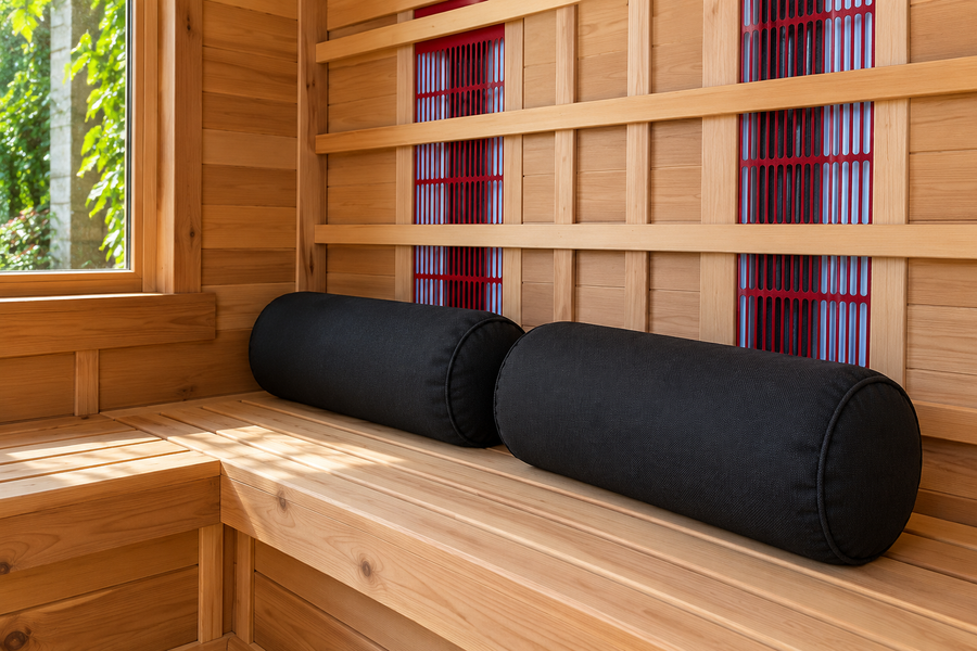 Two Lumbar Pillows — Black