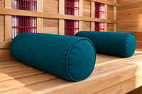 Two Lumbar Pillows — Teal matching original