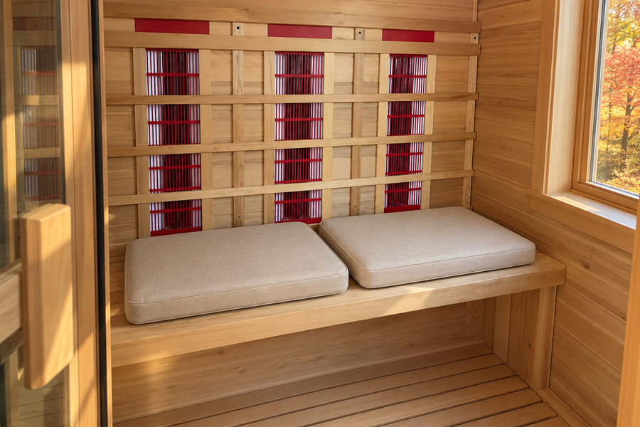 One Person Sauna Cushion  (2 Cushions) — Linen beige