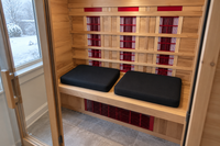 One Person Sauna Cushion  (2 Cushions) — Black