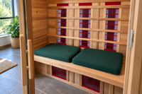 One Person Sauna Cushion  (2 Cushions) — Forest Green