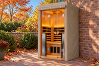 Sauna Cover - Clearlight Saunas — Avena Linen natural warm beige/taupe matching the reference, NEVER white