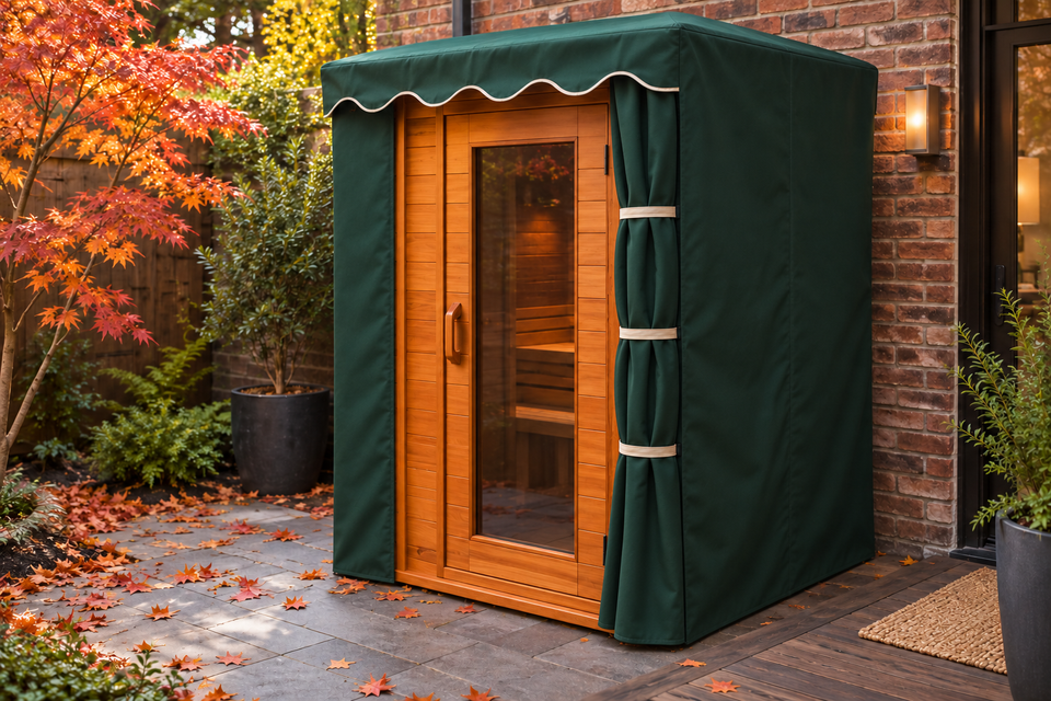 Custom Sauna Cover — Forest Green Botella deep forest green