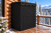 Custom Sauna Cover — Black Negro matte black