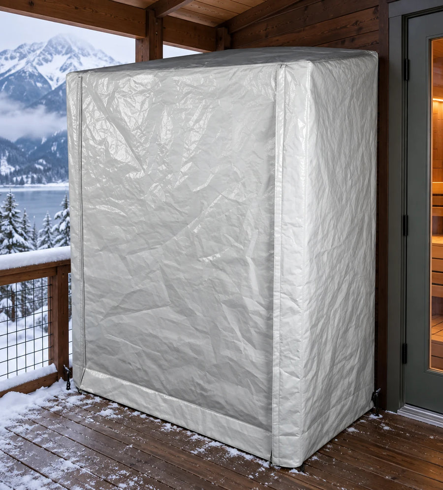 Thermal Cover (Cold Climates) shown in a sauna setting